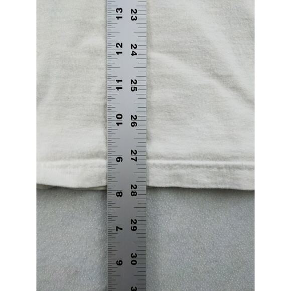 Vintage Aruba Club Caribbean T Shirt Size L Fruit of the Loom Made in USA White - Picture 11 of 11